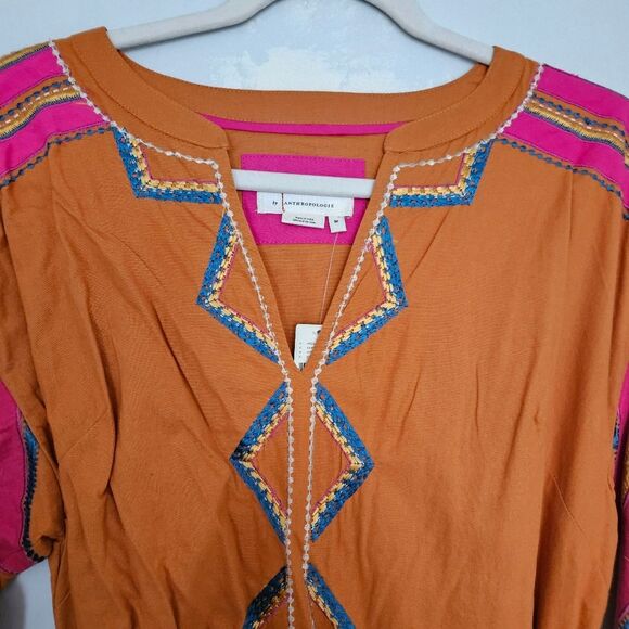 NWT Anthropologie Stasiana Embroidered Tunic Dress | S Petite - Picture 5 of 8
